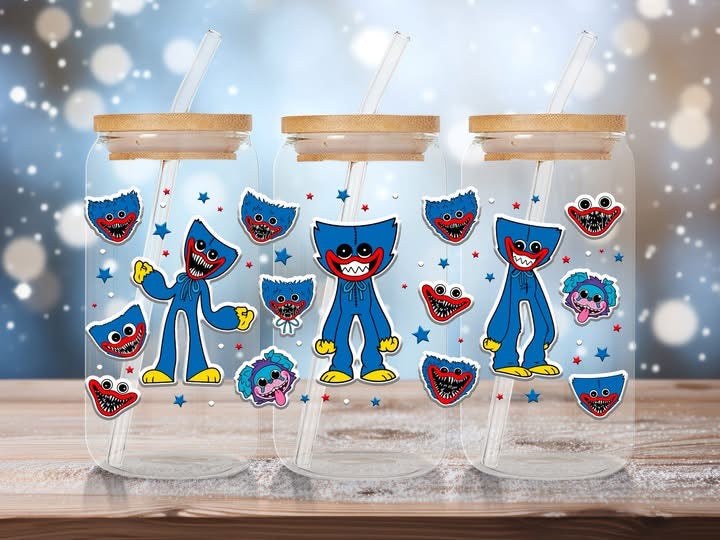 Poppy Playtime 16oz Glass Can