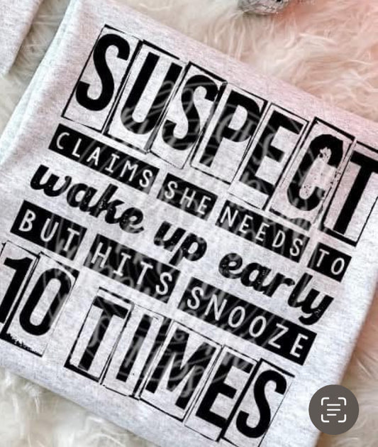 Suspect Claims She Need To Wake Up Early