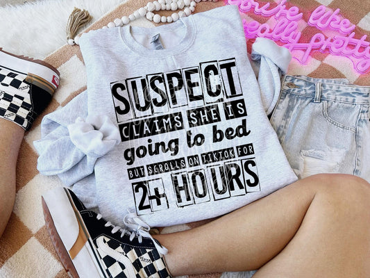 Suspect Claims She Is Going To Bed