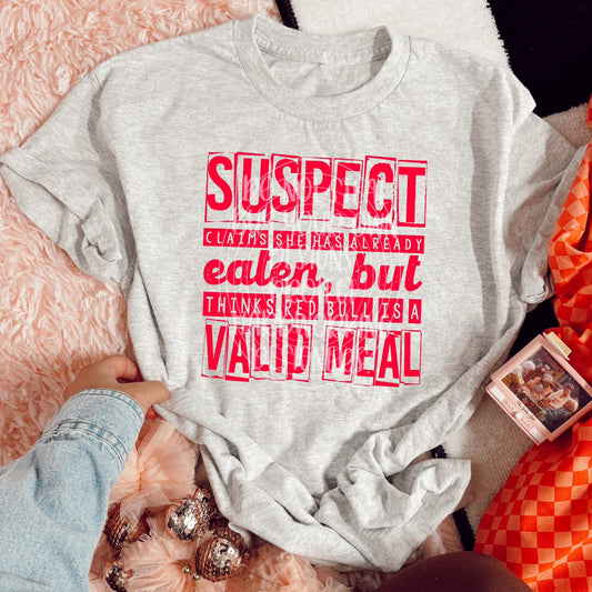 Suspect Claims She Has Eaten
