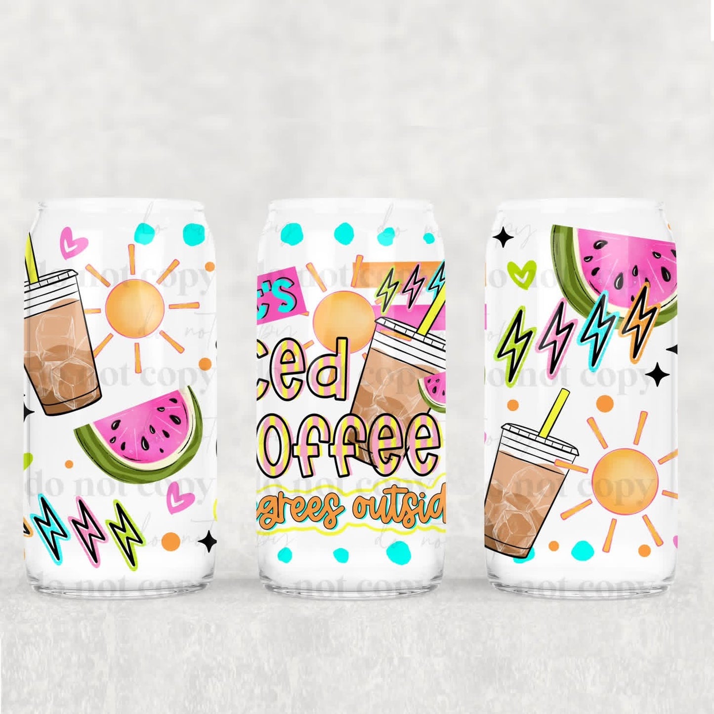 Iced Coffee 16oz Glass Can