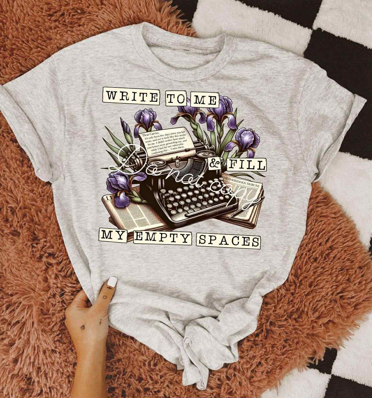 Floral typewriter