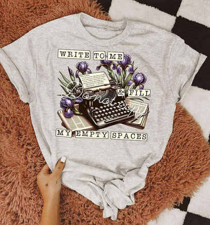 Floral typewriter